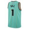 Charlotte Hornets Lamelo Ball Jordan 2024-25 City Edition Teal Pelipaidat Swingman - Miesten